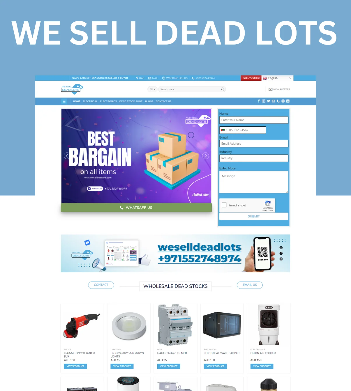 We Sell Dead Lots - wordpress website -
