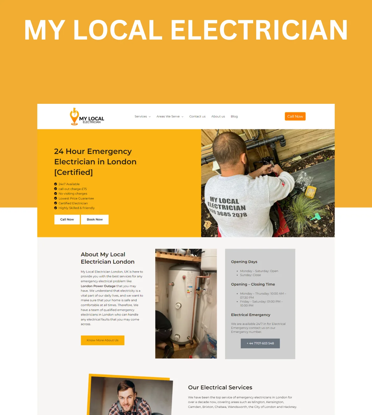 My Local Electrician - Web design - seo company in islamabad